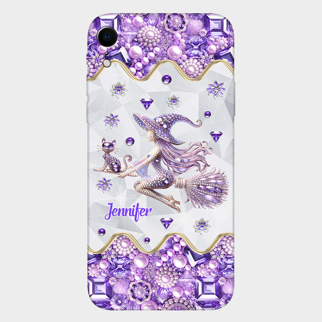 Witch And Broomstick - Personalized Witch Full Print Phone Case