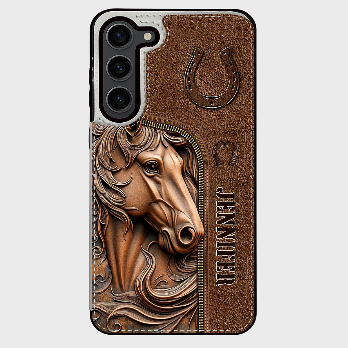 Easily Distracted By Horses - Personalized Horse Foldable Wallet Phone Case