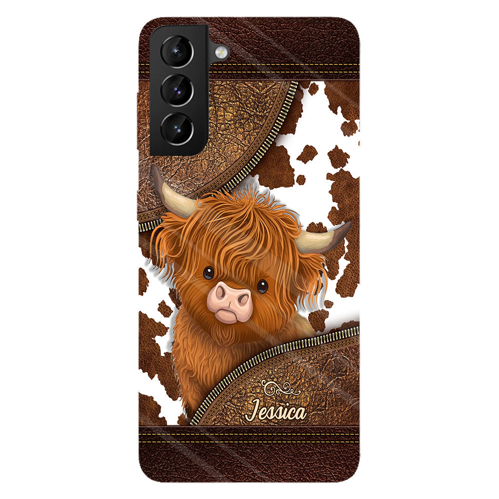 Just A Girl Who Loves Highland Cow - Personalized Full Print Phone Case
