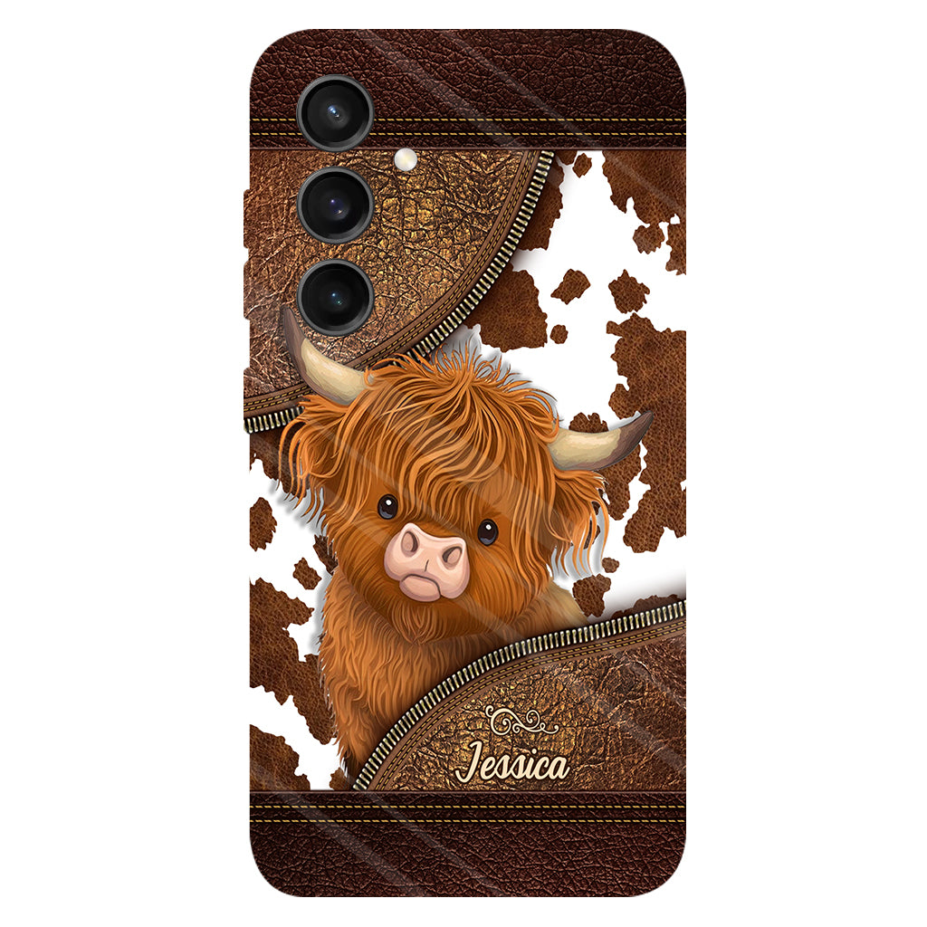 Just A Girl Who Loves Highland Cow - Personalized Full Print Phone Case