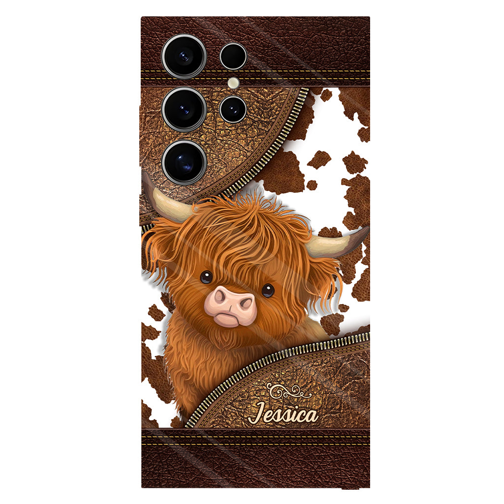 Just A Girl Who Loves Highland Cow - Personalized Full Print Phone Case