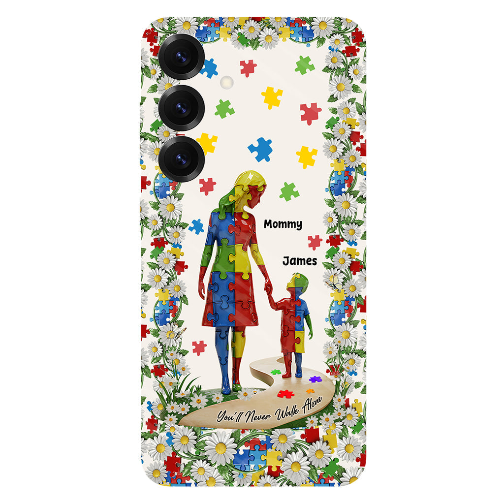 You'll Never Walk Alone - Personalized Autism Awareness Full Print Phone Case