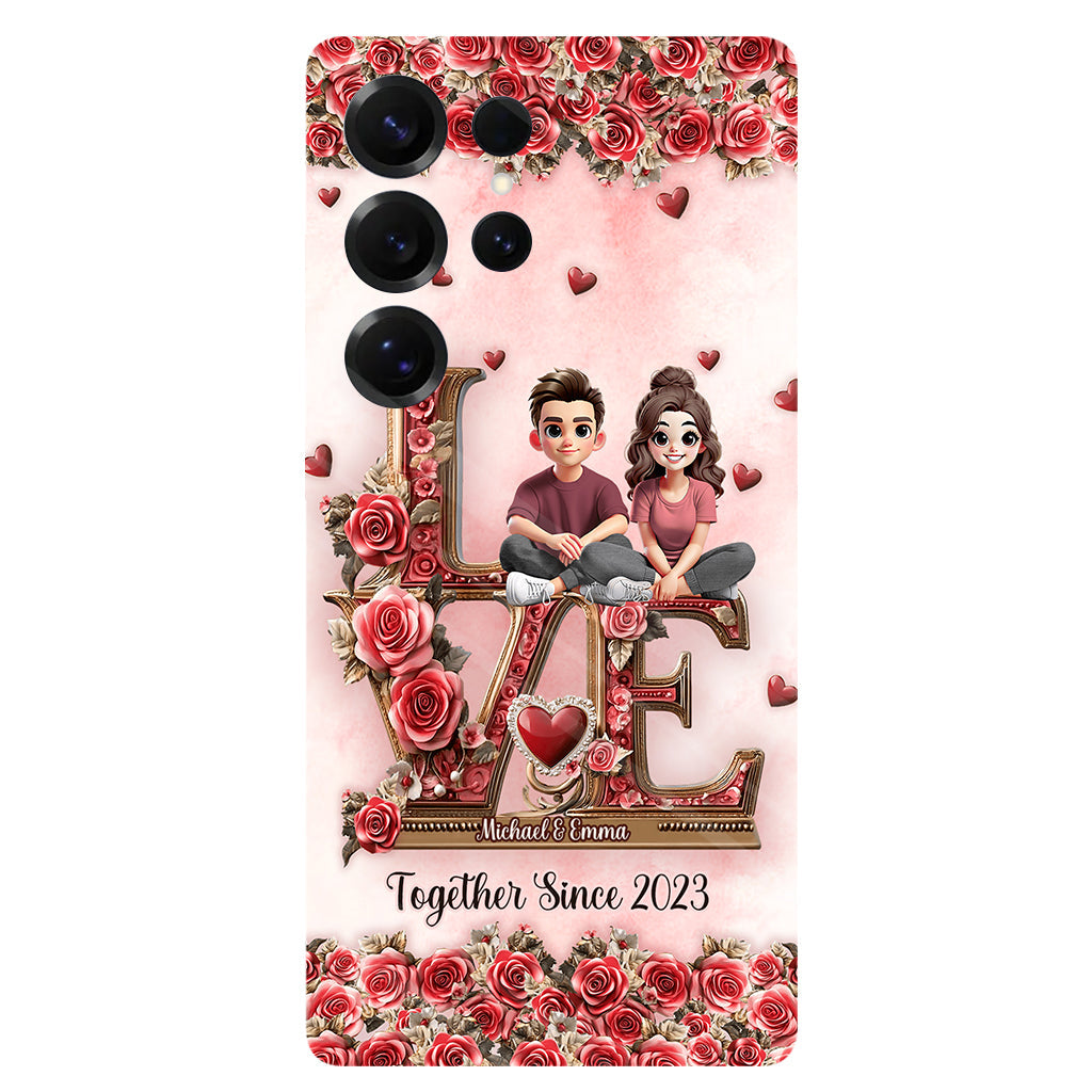 I Love You Forever - Personalized Couple Full Print Phone Case