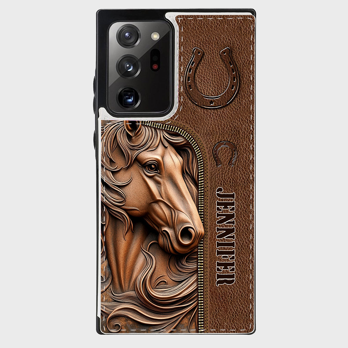 Easily Distracted By Horses - Personalized Horse Foldable Wallet Phone Case