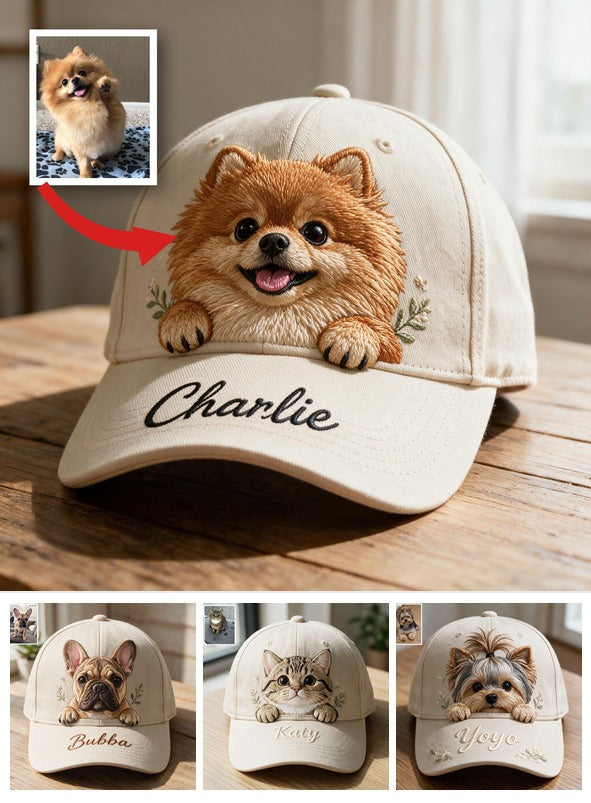 Personalisierte Fluffy Pomeranian Classic Cap - Individuelles Geschenk für Hundebesitzer