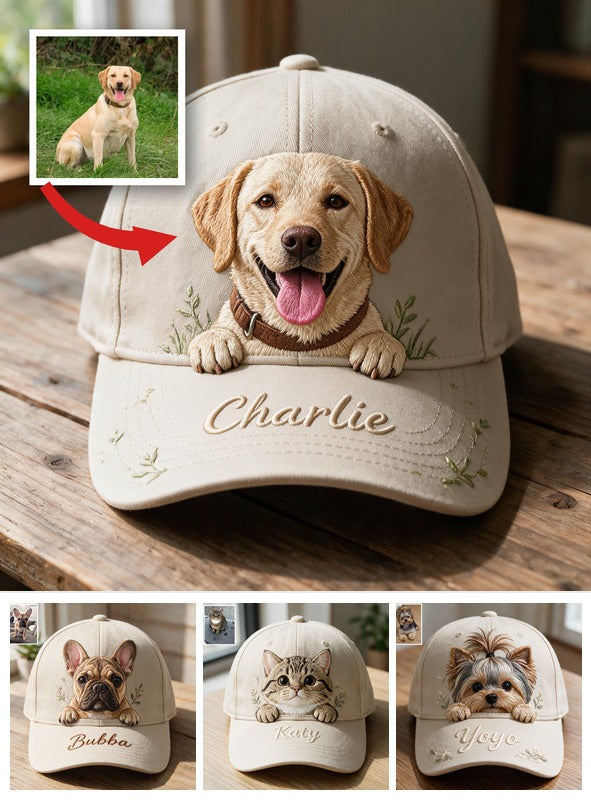 Personalisierte Peeking Gelbe Labrador Retriever Classic Cap - Einzigartiges Geschenk für Labrador-Hundehalter