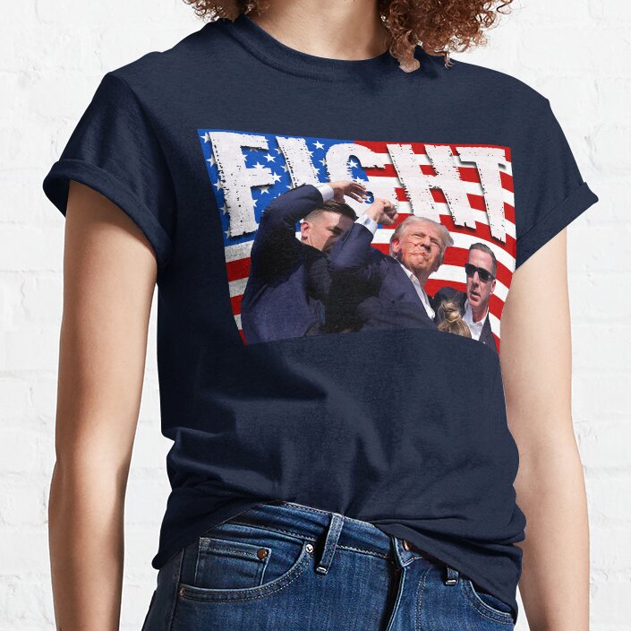 T-shirt « Never Surrender », T-shirt « Fight For America », T-shirt et sweat à capuche « Rallye 2024 »