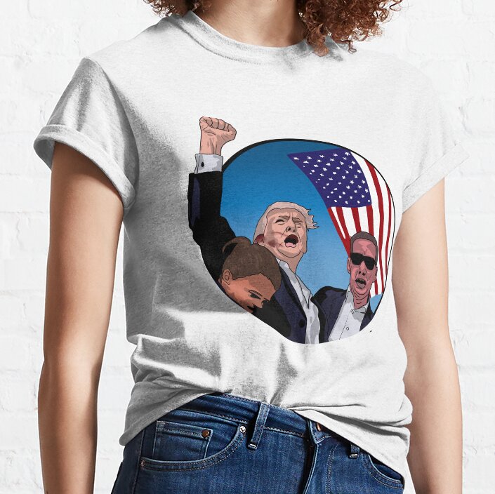 T-shirt « Never Surrender », T-shirt « Fight For America », T-shirt et sweat à capuche « Rallye 2024 »