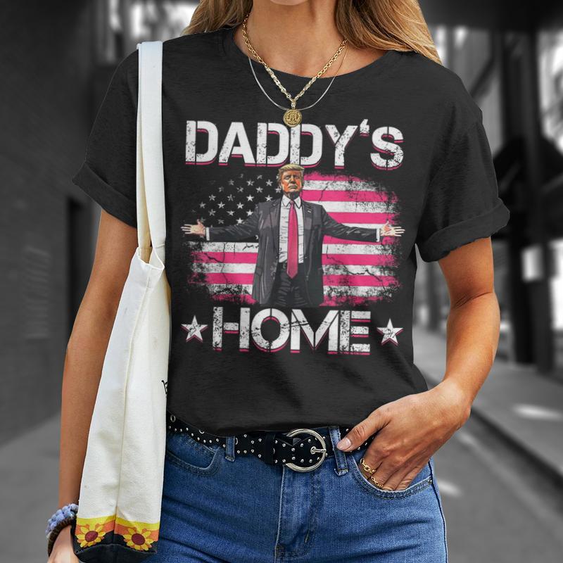 Trump-Shirt „Daddy's Home“, Trump-2024-Shirt, Geschenk für Republikaner, Lustiges Trump-Shirt, „White House“-Shirt „Trump 2024“, Politisches Wahlkampf-Shirt & Hoodie