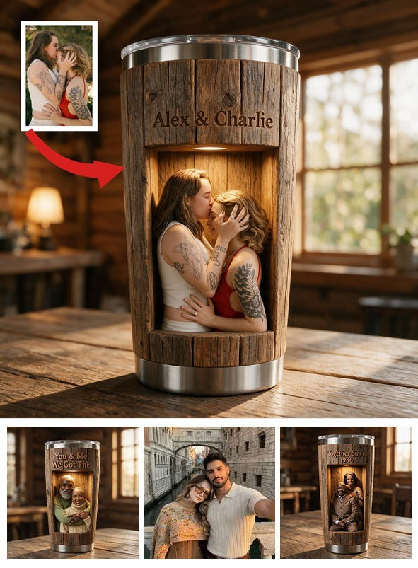 Du & Ich Wir Schaffen Das Personalisierter Isolierter Becher, Romantisches Geschenk zur Hochzeit für Partner