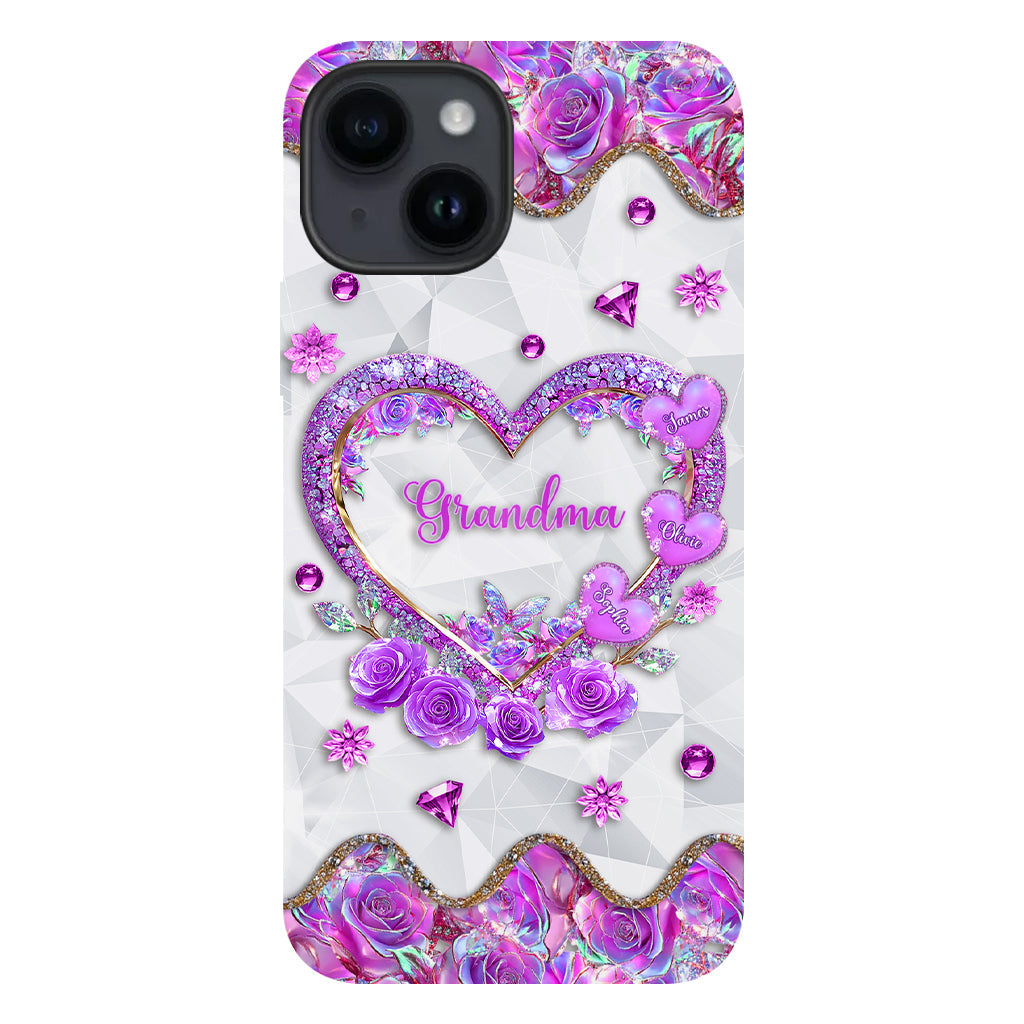 Grandma's Mom's Sweethearts - Personalized Grandma Full Print Phone Case