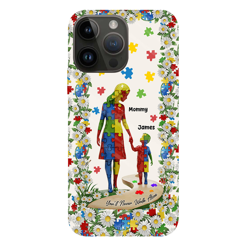 You'll Never Walk Alone - Personalized Autism Awareness Full Print Phone Case