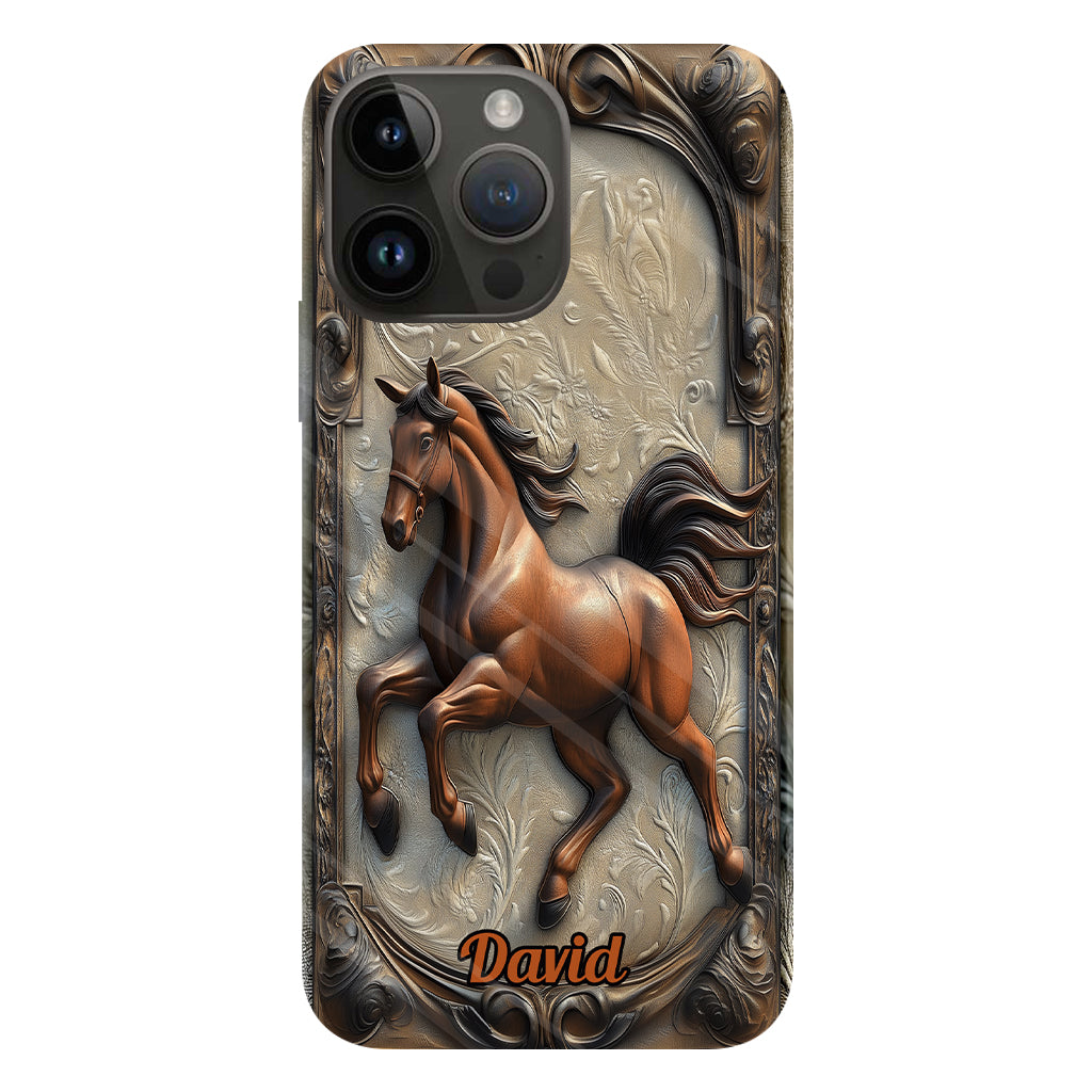 Love Horse - Personalized Horse Full Print Phone Case
