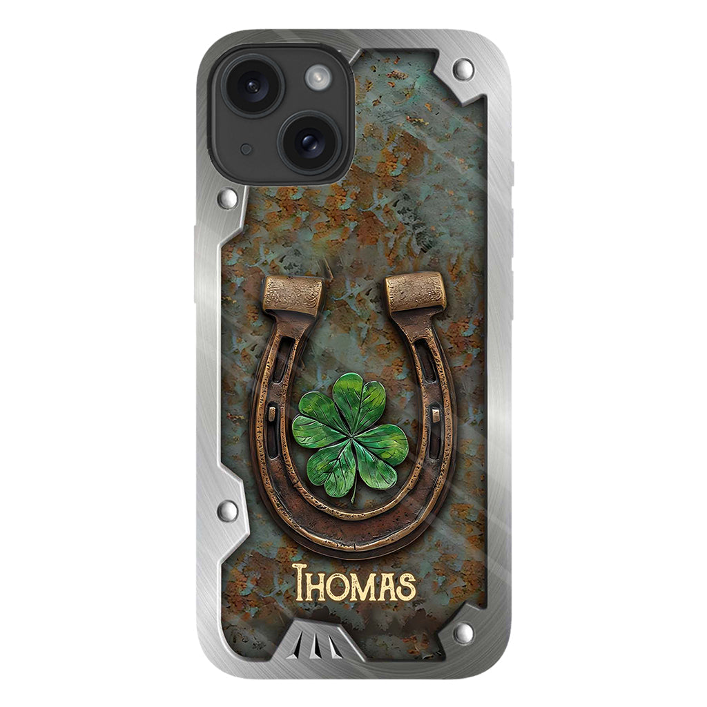 Lucky Horseshoe Shamrock - Personalized Horse Full Print Phone Case