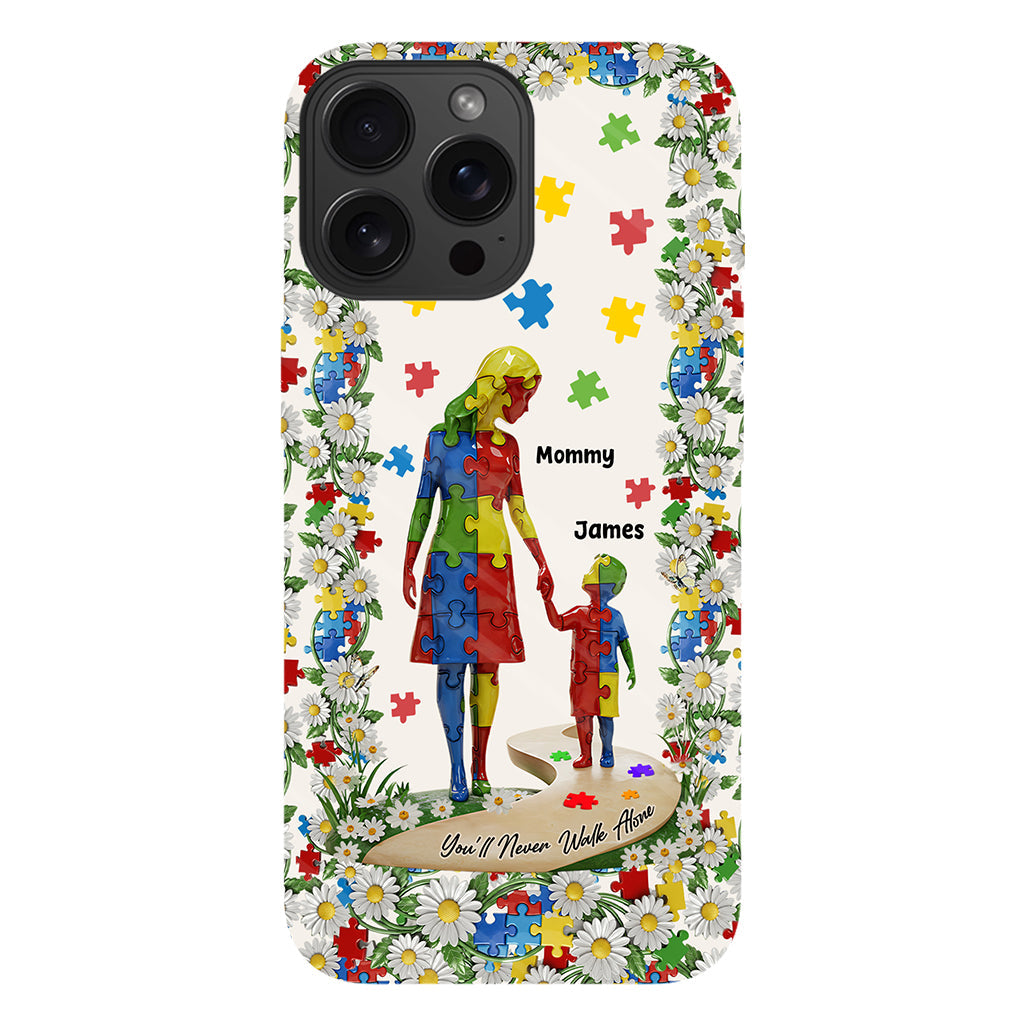 You'll Never Walk Alone - Personalized Autism Awareness Full Print Phone Case