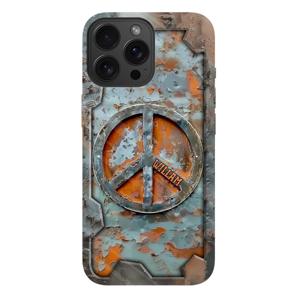 Love Peace - Personalized Hippie Full Print Phone Case