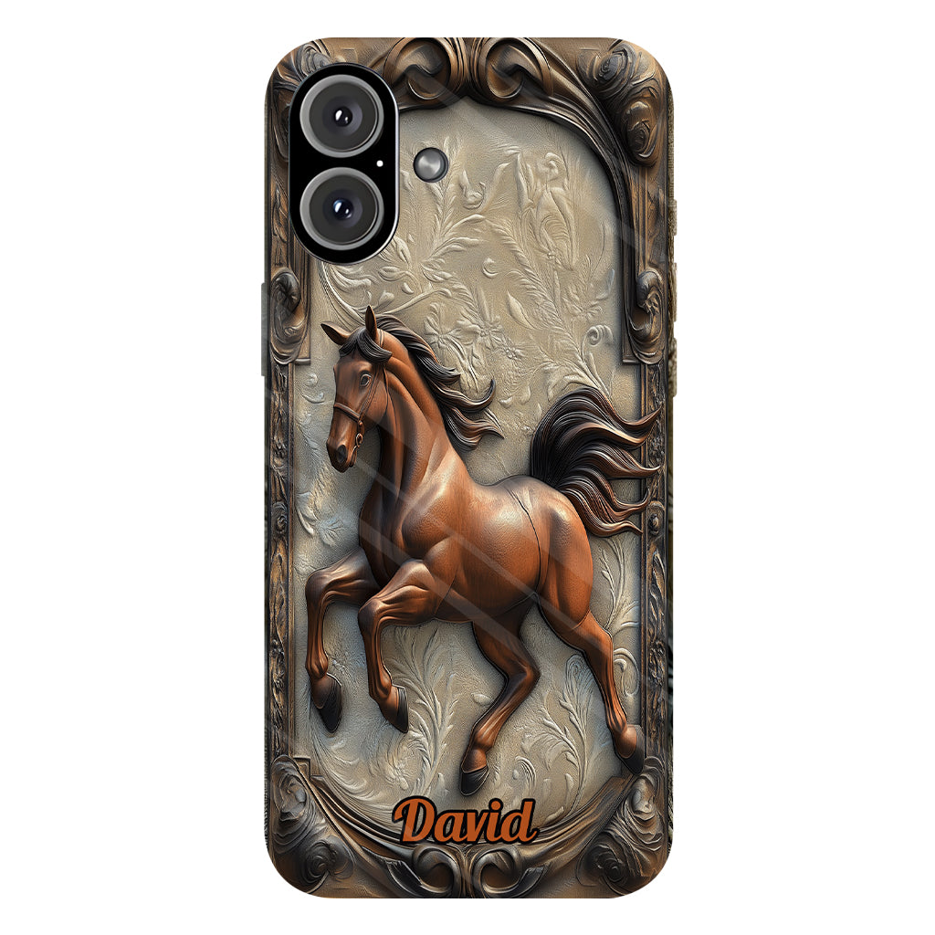 Love Horse - Personalized Horse Full Print Phone Case