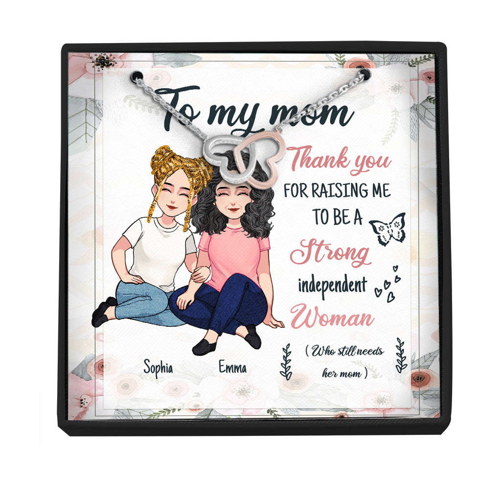 Thank You For Raising Me - Personalized Mother's Day Mother Necklace