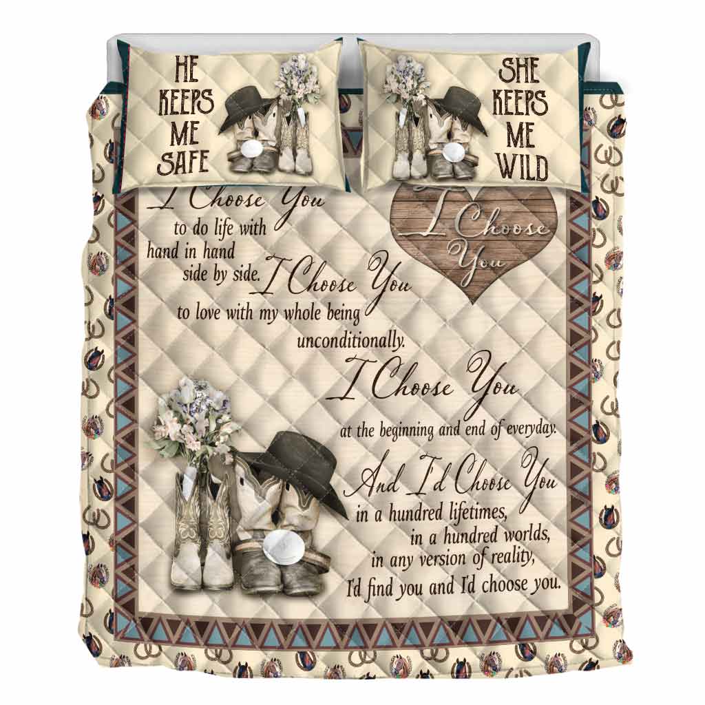 I Choose You - Couple Quilt Set