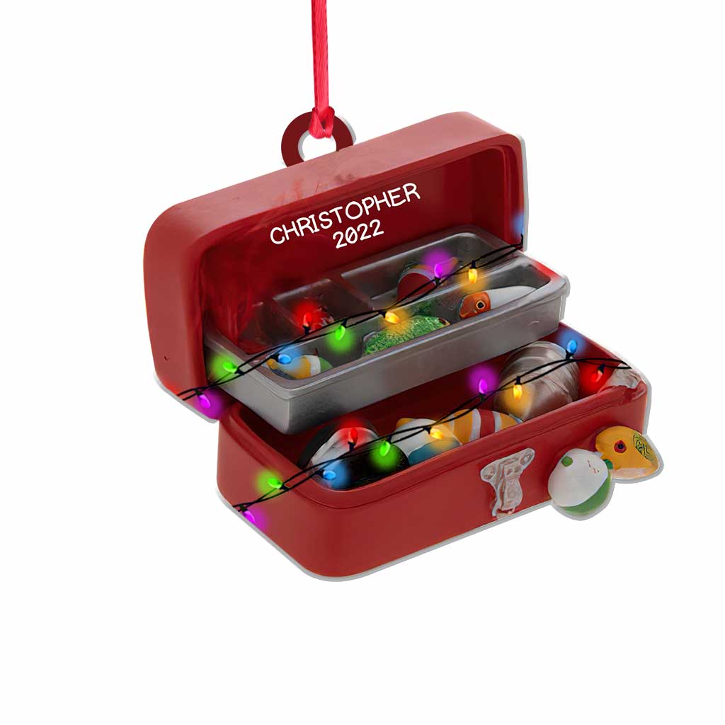 Outils de pêche - Ornement de Noël personnalisé (Impression recto verso)