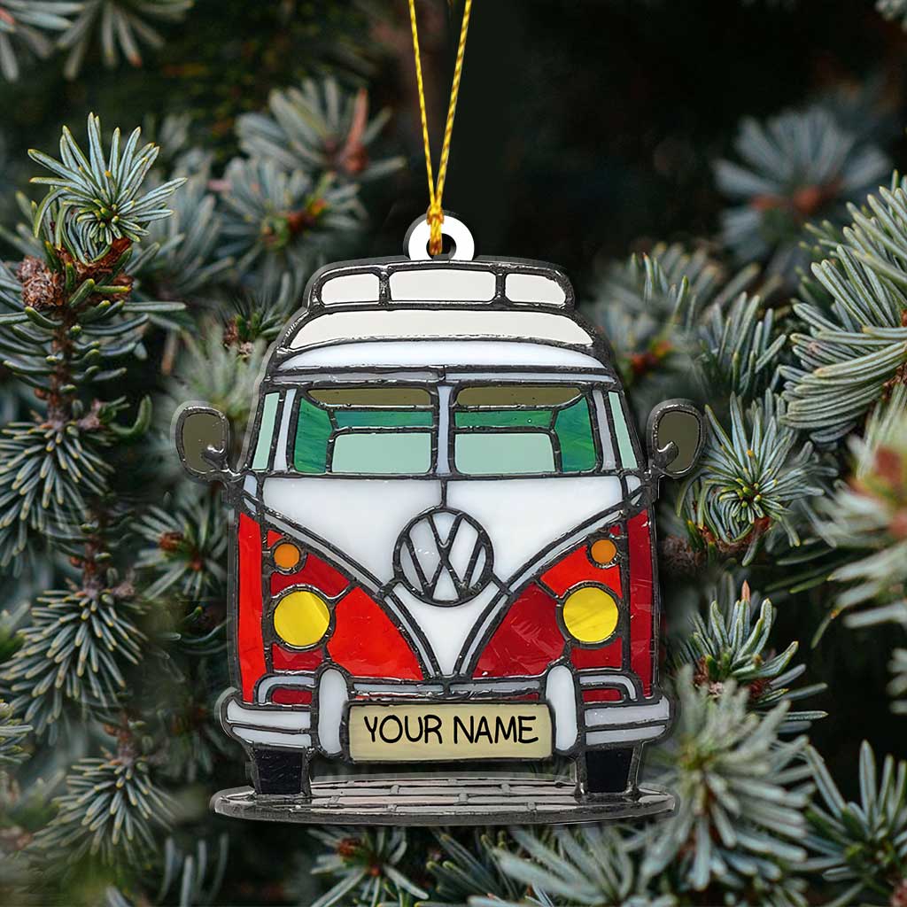 Love Camping - Personalized Christmas Ornament (Printed On Both Sides)
