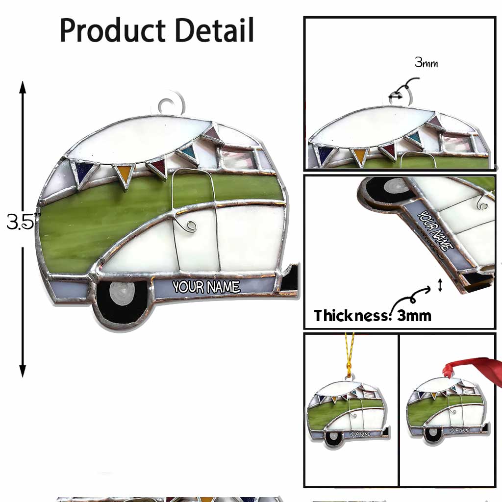 Love Camping - Personalized Christmas Ornament (Printed On Both Sides)