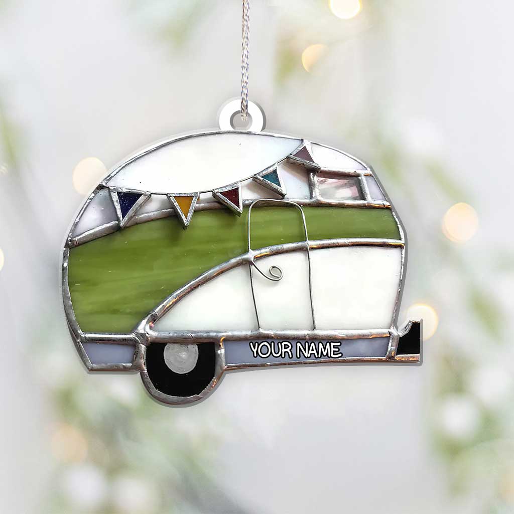 Love Camping - Personalized Christmas Ornament (Printed On Both Sides)