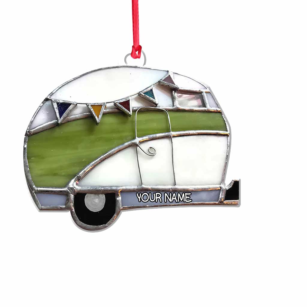 Love Camping - Personalized Christmas Ornament (Printed On Both Sides)
