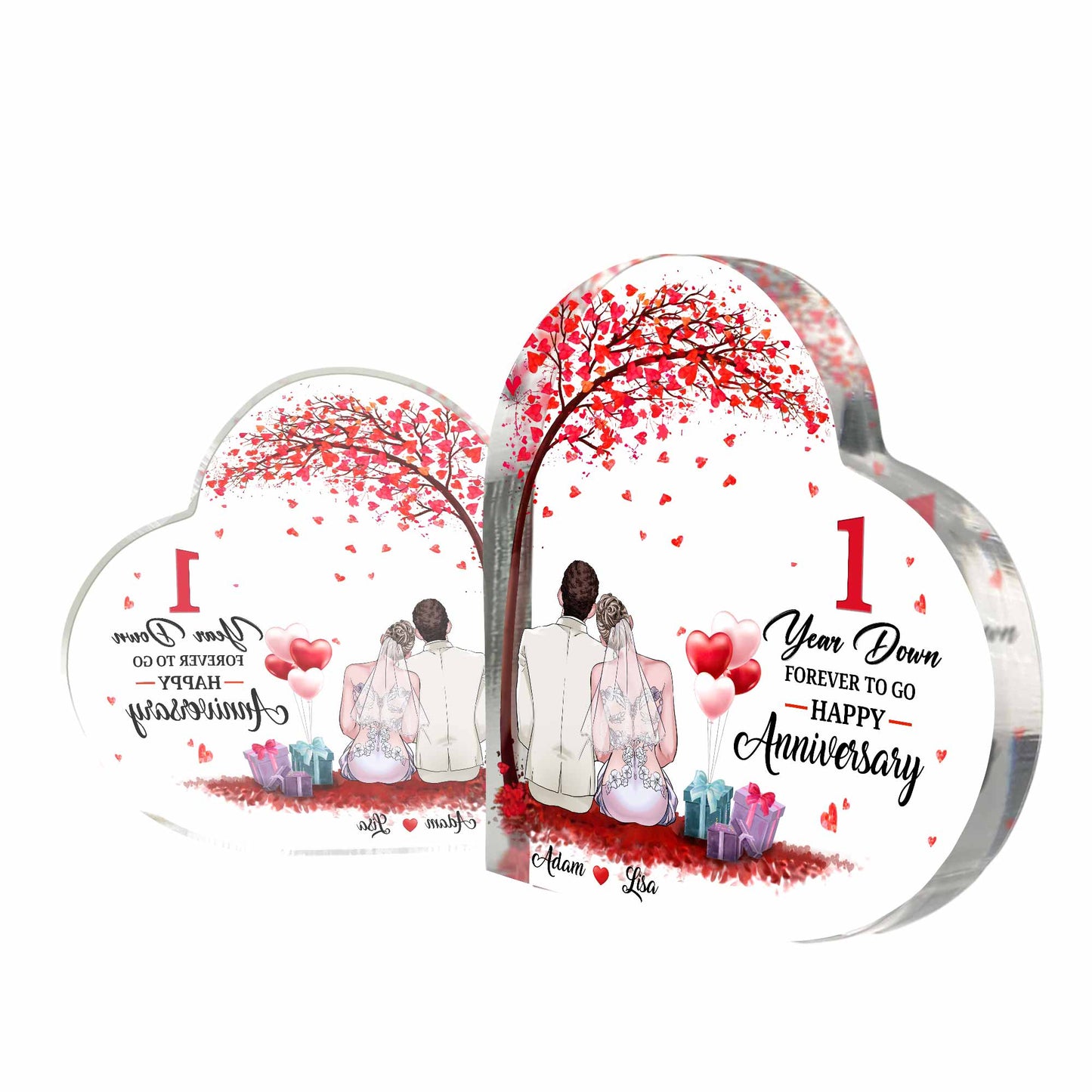 Forever To Go - Personalized Couple Custom Shaped Acrylic Plaque