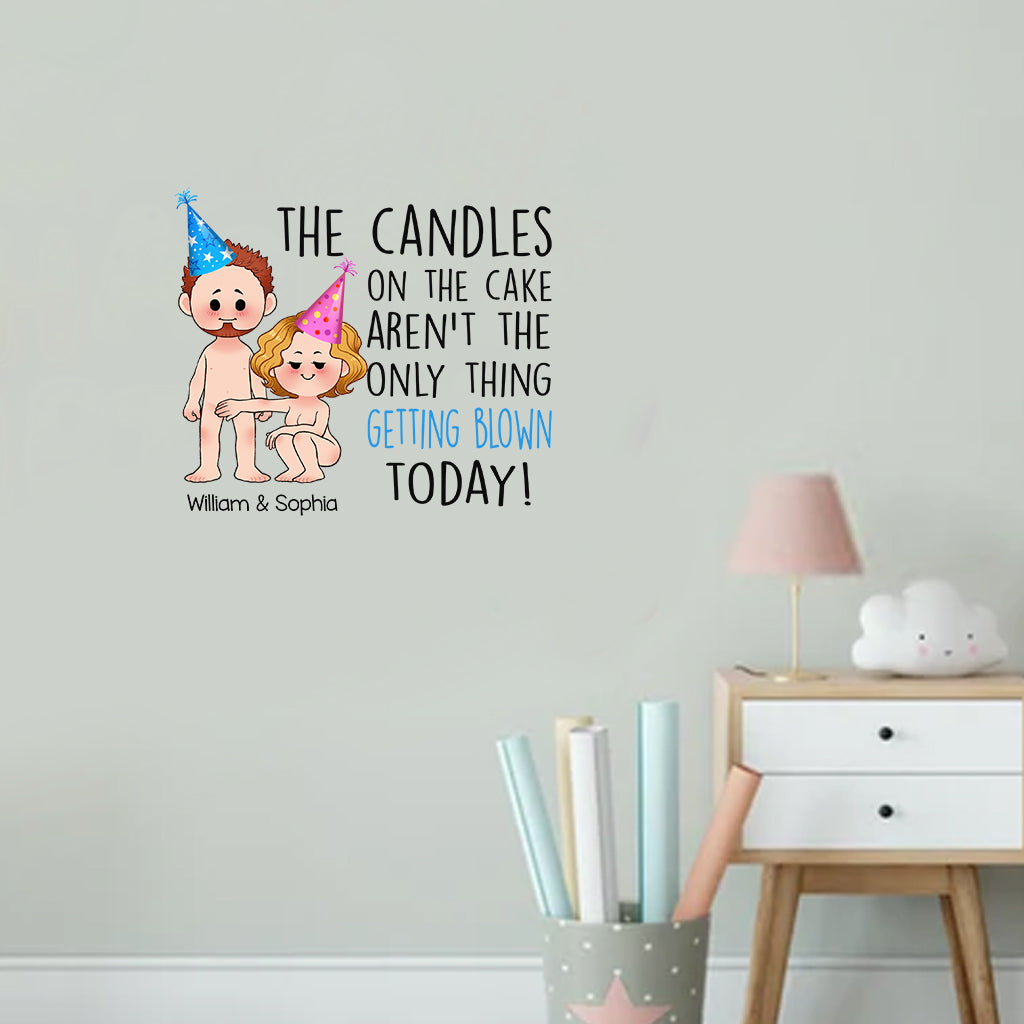 The Things Getting Blown Today - Personalized Couple Decal Full