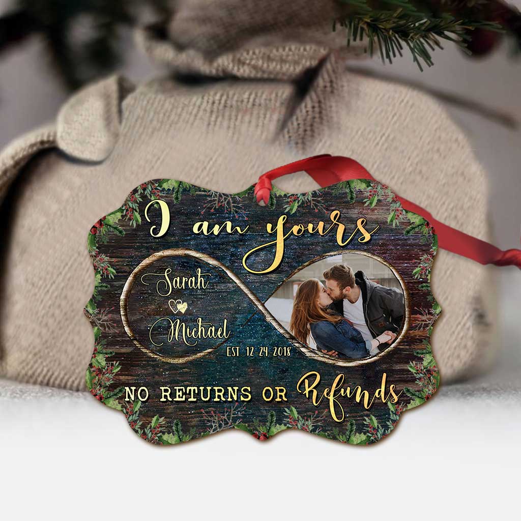 I Am Yours - Personalized Christmas Couple Ornament (Printed On Both Sides)