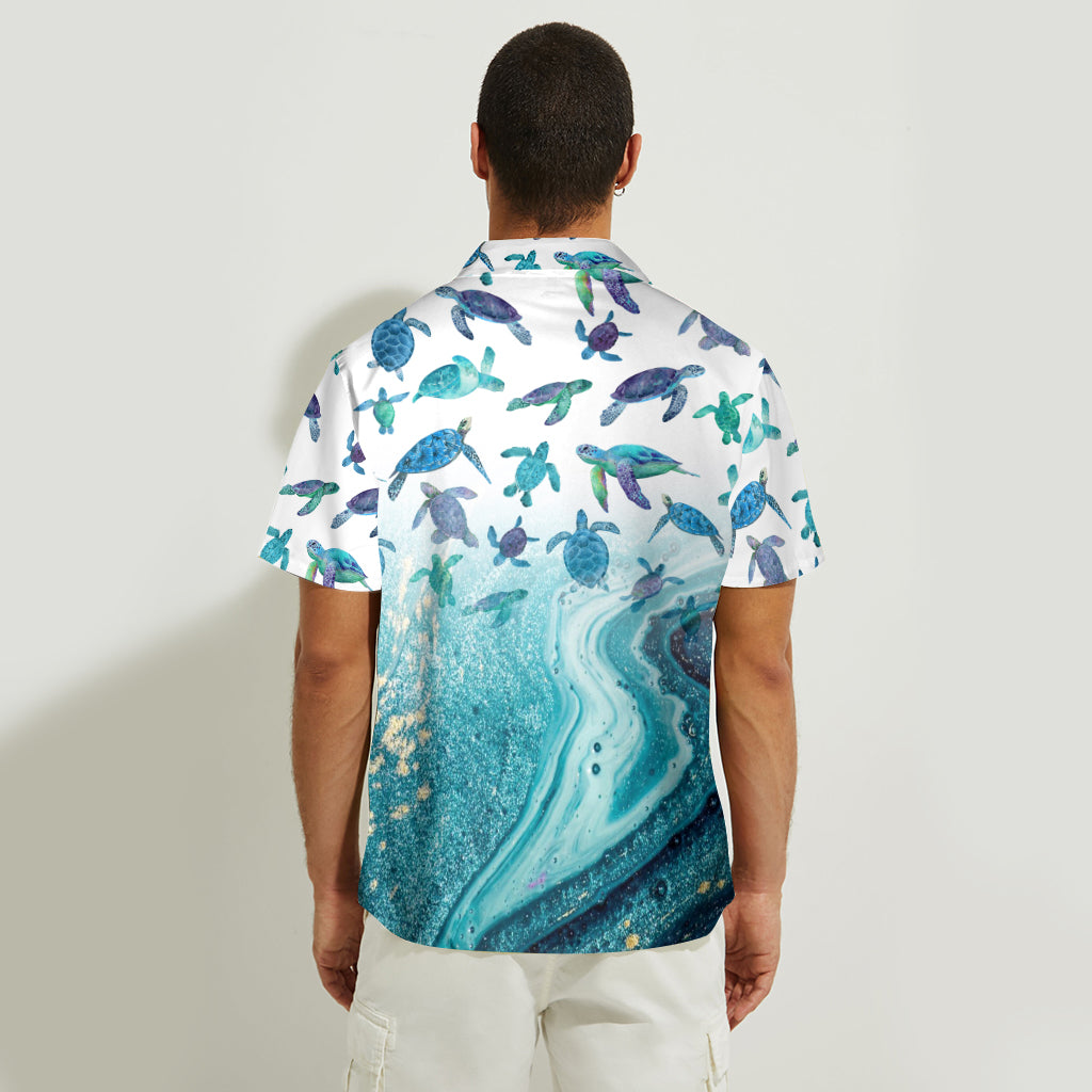 Turtle Lovers Sear Lovers - Personalized Turtle Hawaiian Shirt