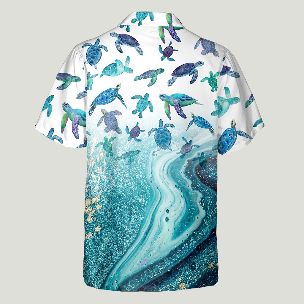 Turtle Lovers Sear Lovers - Personalized Turtle Hawaiian Shirt