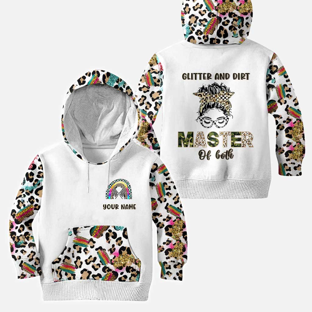 Glitter And Dirt Master Of Both - Personalized Racing Hoodie and Leggings