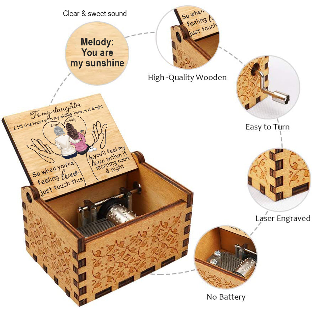 To My Mom - Personalized Mother's Day Mother Hand Crank Music Box