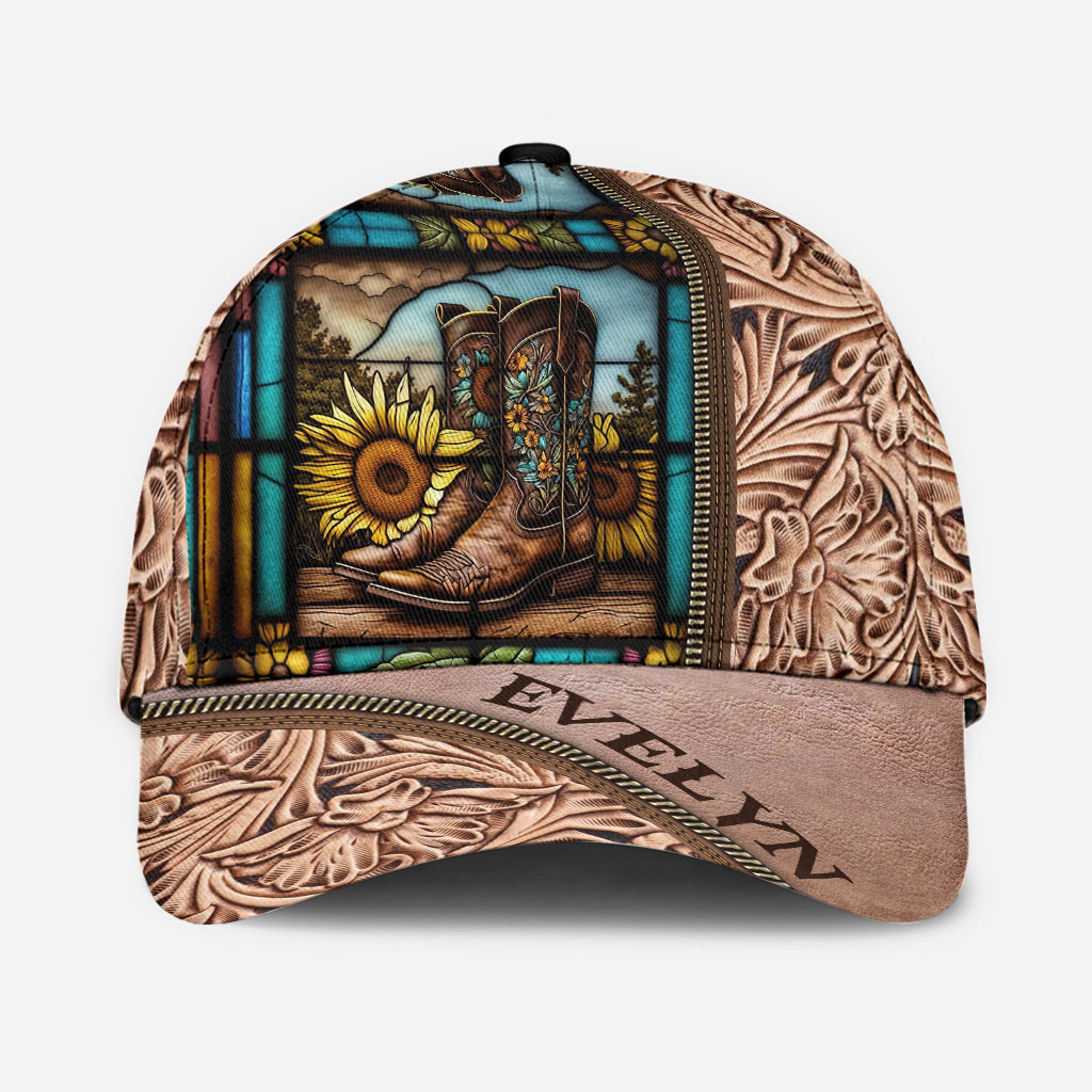 Vintage Country Boots Horses Lovers - Personalized Horse Classic Cap