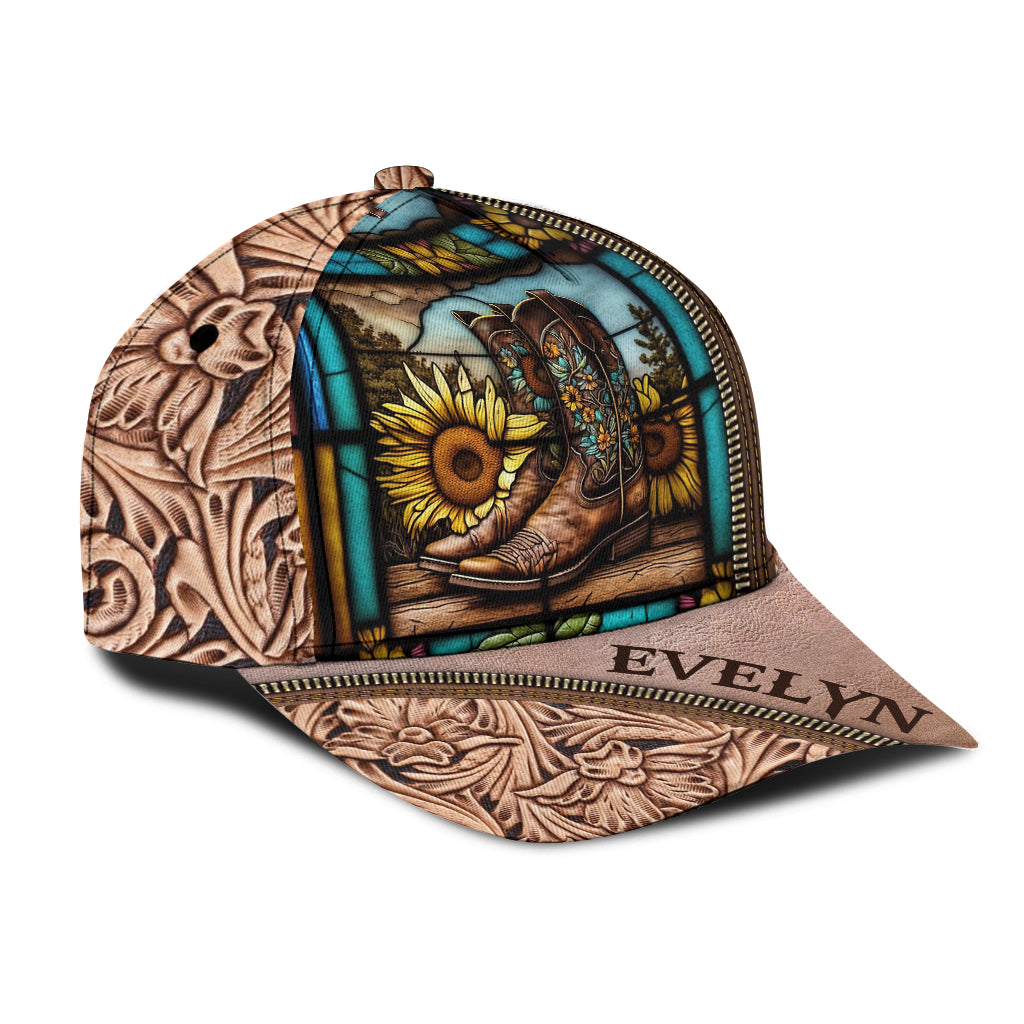 Vintage Country Boots Horses Lovers - Personalized Horse Classic Cap