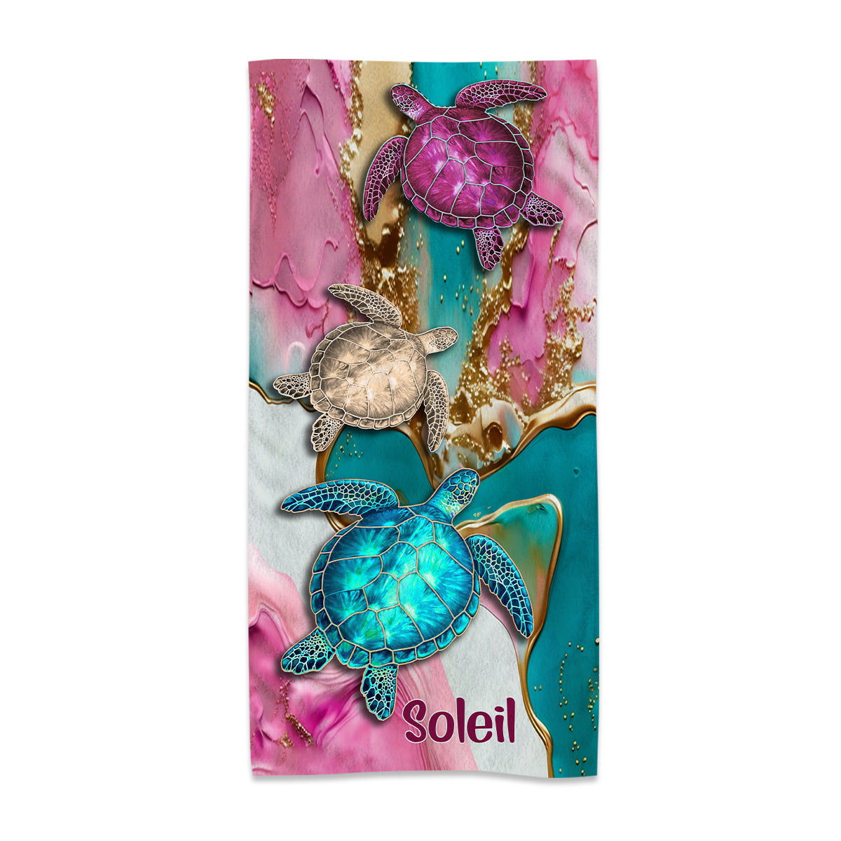 Beach Please - Personalized Sea Lover Beach Towel