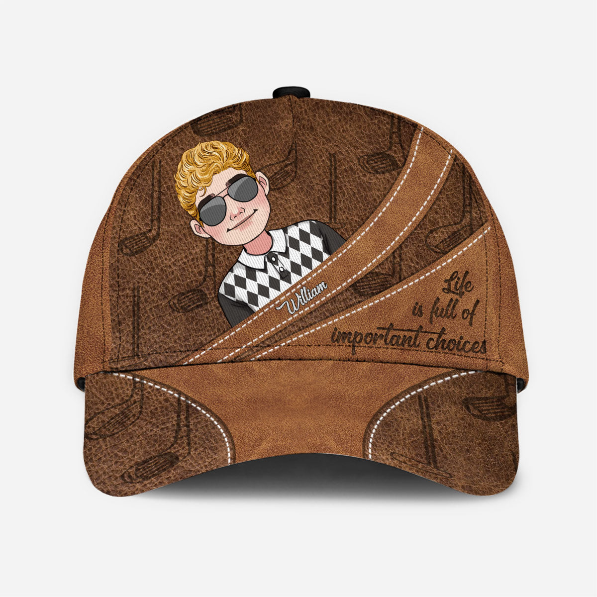 Life Is Full Of Important Choices - Personalized Golf Classic Cap