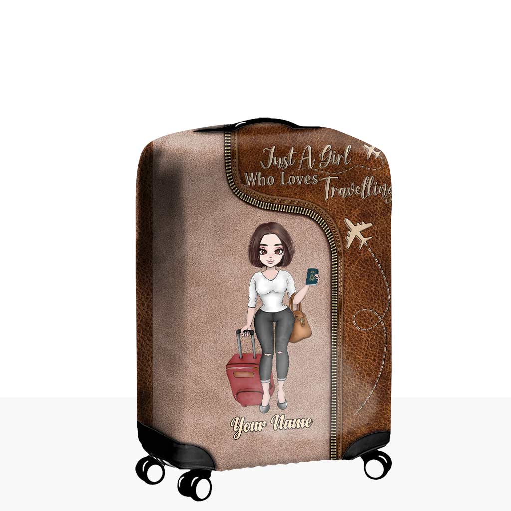 Just A Girl Who Loves Travelling - Personalized Luggage Cover