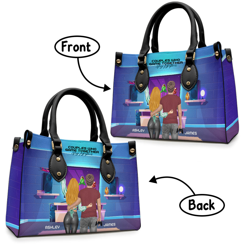 I Will Always Be Your Player Two - Video Game gift for boyfriend, husband, wife, girlfriend - Personalized Leather Handbag