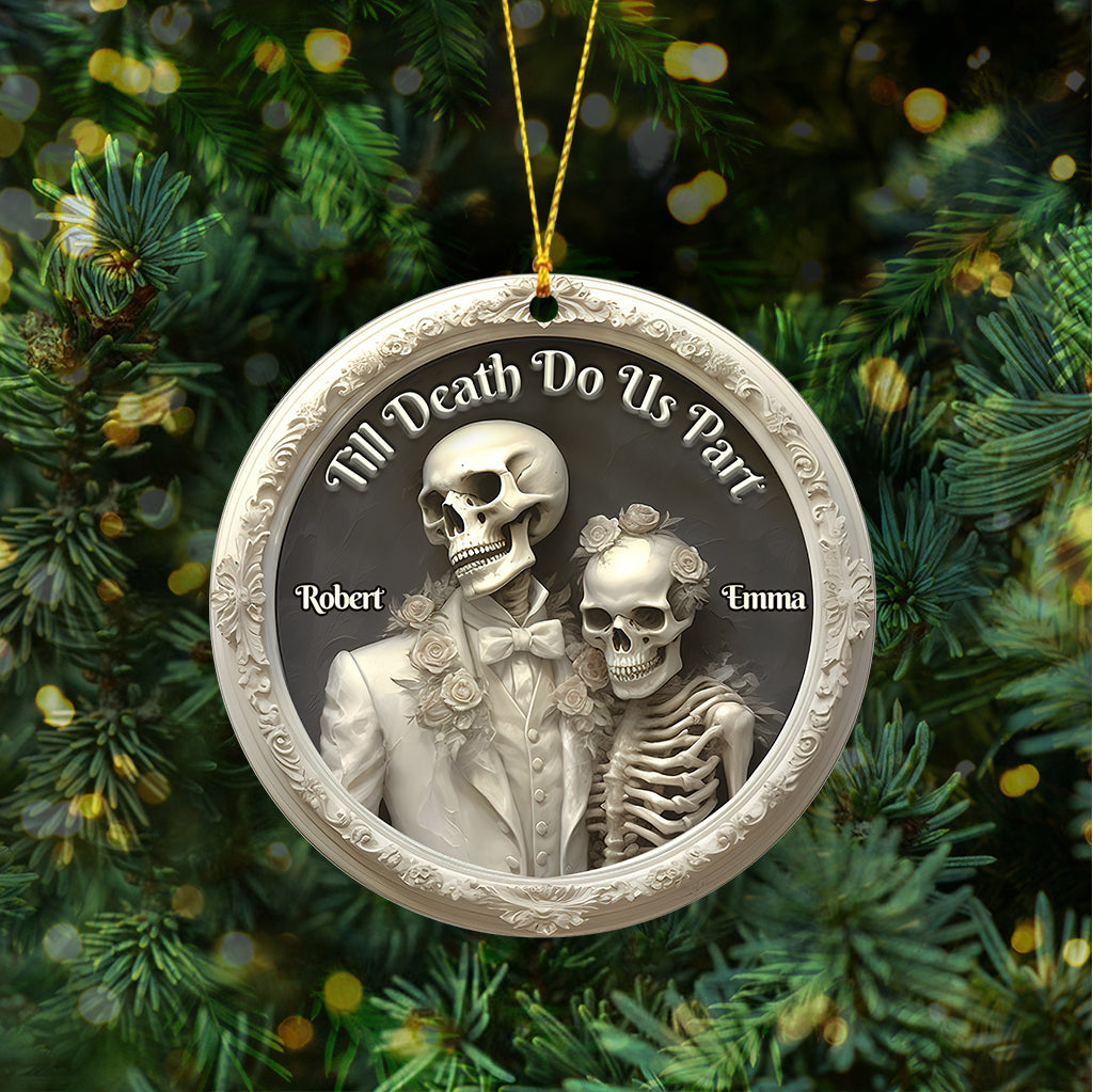 Till Death Do Us Part - Personalized Skull Ornament