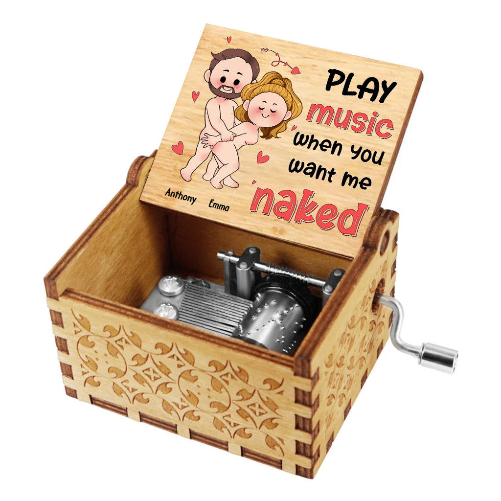 Play Music When - Personalized Couple Hand Crank Music Box