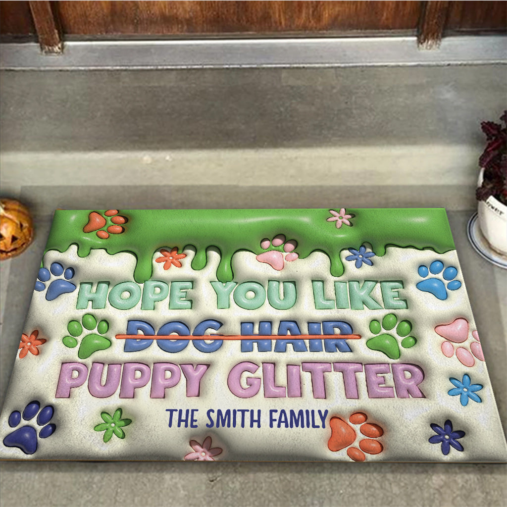 Hope You Like Dog Cat Hair Kitty Puppy Glitter - Personalized Dog Doormat