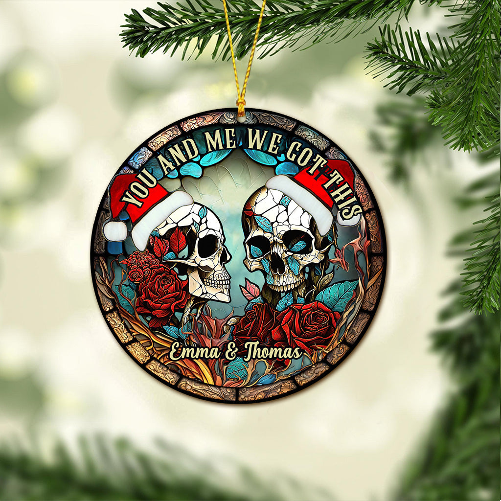 Skull Couple - Personalized Skull Ornament