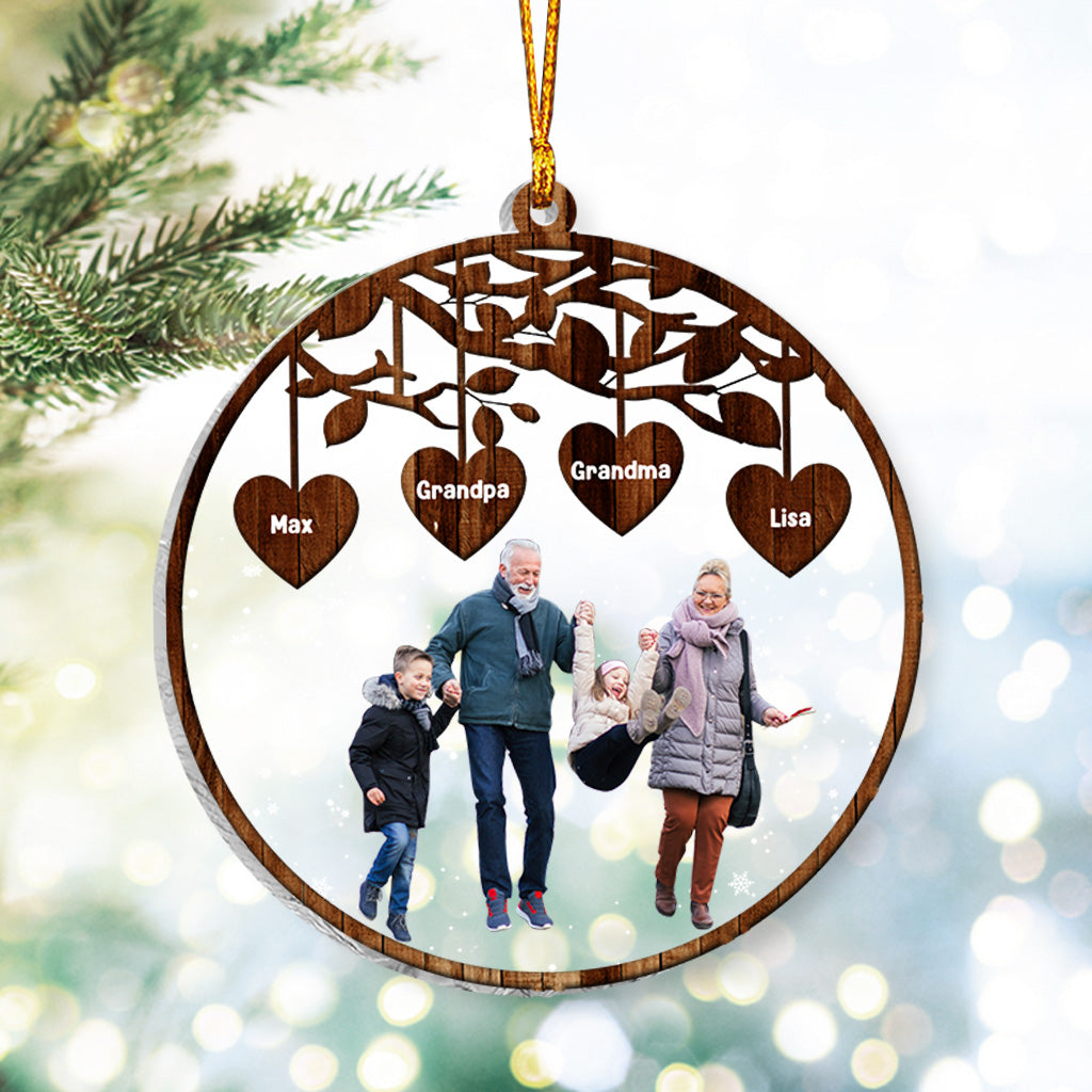 Grandkids 2023 - Personalized Grandma Transparent Ornament