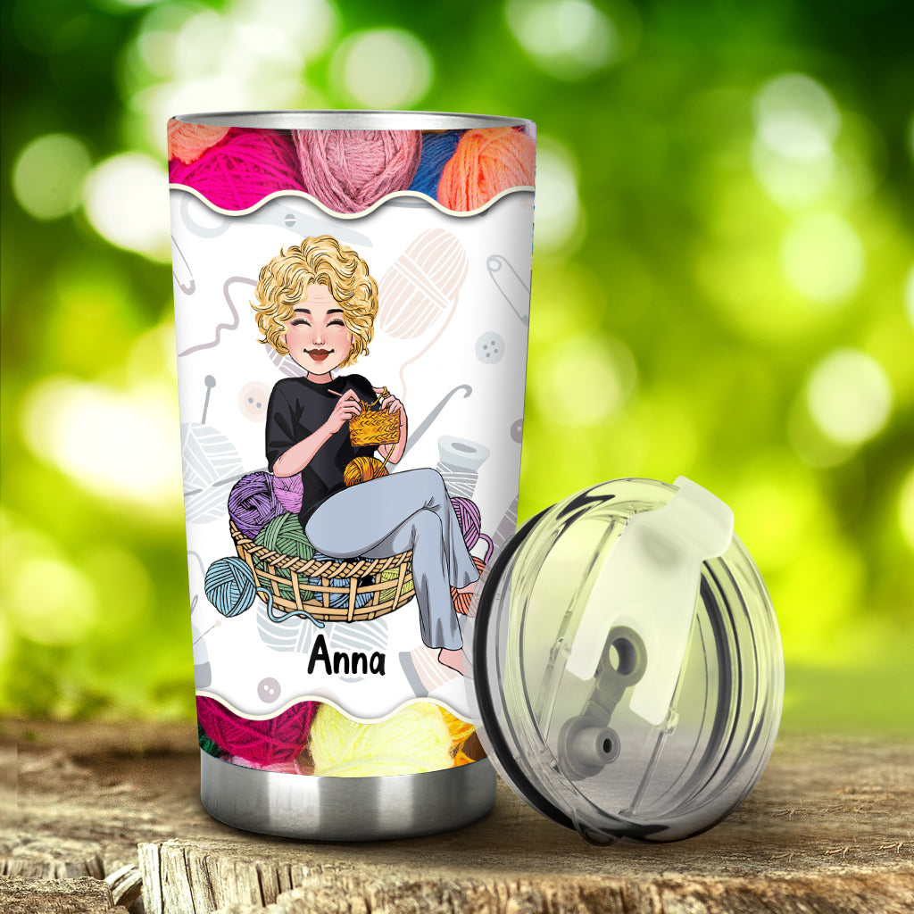 People Is Frowned Upon - Personalized Crocheting Tumbler