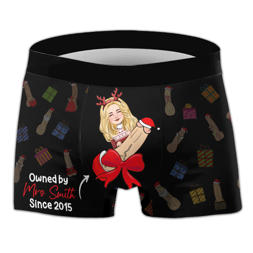 I Love You - Personalized Couple Men Boxer Briefs