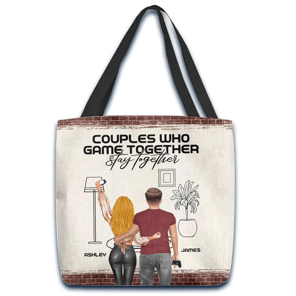 Couples Who Game Together Stay Together - Personalized Video Game Tote Bag
