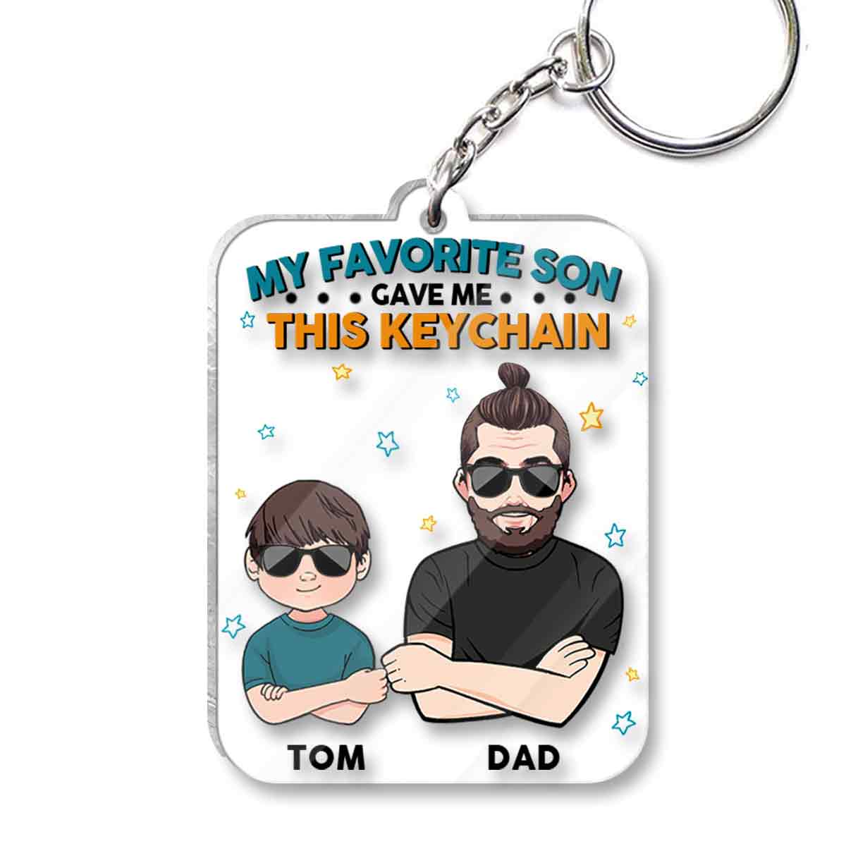 My Favorite Child - Personalized Father Transparent Keychain